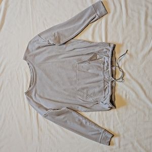 Michael Kors long sleeve drawstring waist shirt